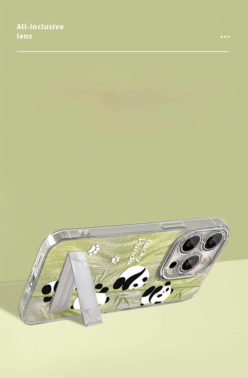 Lucky Ghibli Panda iPhone Case – Cute, Durable & Pop-Out Stand