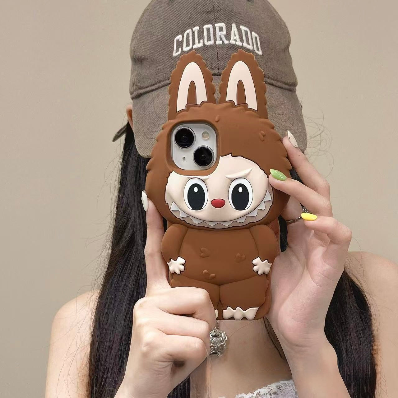 Labubu Silicone Case for iPhone – Full Body Protection & Pop Look